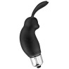 Stimulateur de clitoris vibrant noir rabbit 