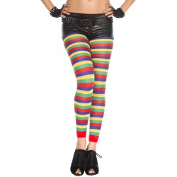 Legging fantaisie coloré bandes horizontales 