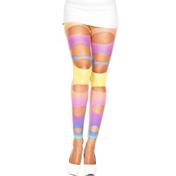 Leggings arc en ciel ajouré 