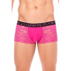 Boxer magenta en dentelle délicate 
