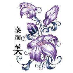 Tatouage éphémère - Plaque de 4 tattoos  