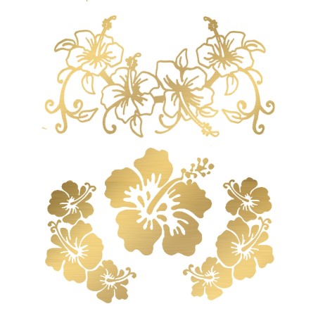 Tatouage éphémère - Effet or  