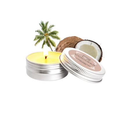 Mini Bougie de massage Noix de coco 30ml 100% naturelle 