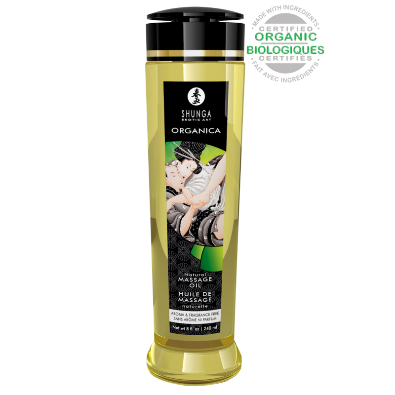 Huile de Massage Organica Sans Parfum 240 ml Shunga 