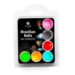 Boules de massage brésiliennes différents effets x6 