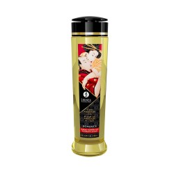 Huile de massage aphrodisiaque fraise vin pétillant 240ml 