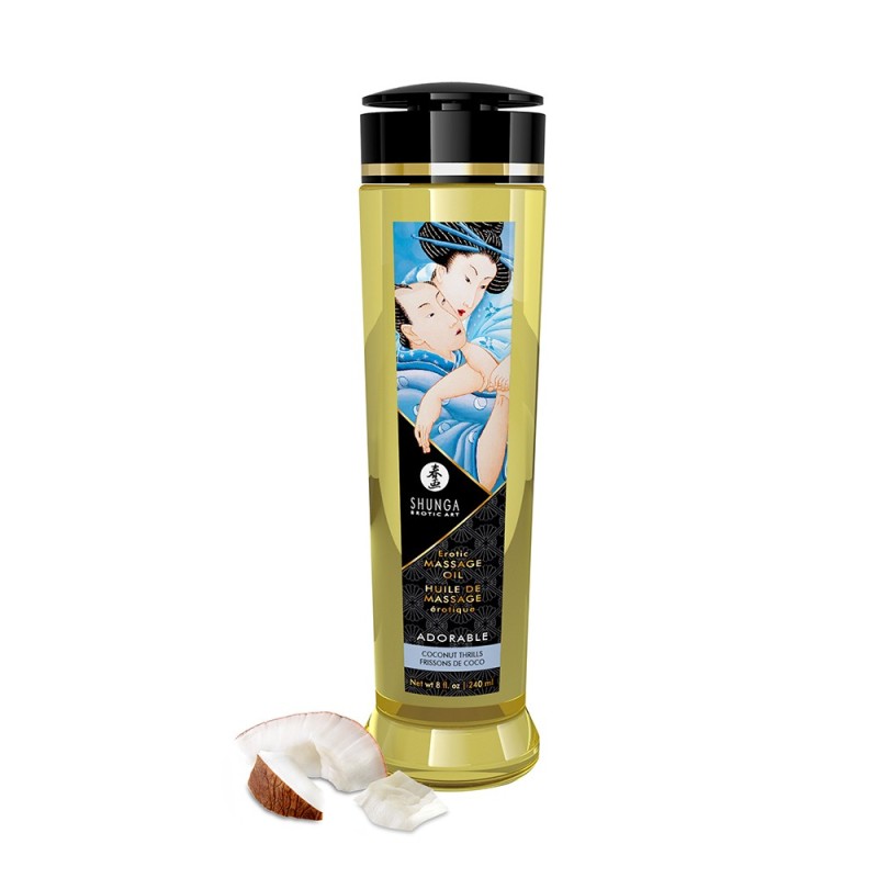 Huile de massage frissons de coco aphrodisiaque 240ml 