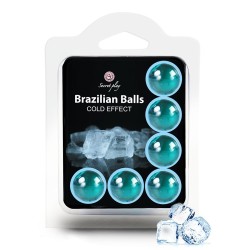 6 Boules de massage Brésiliennes effet fraîcheur 