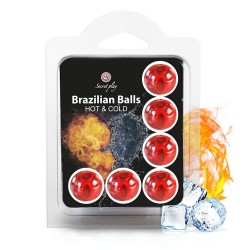 Boules de massage Brésiliennes effet chaud froid x6 