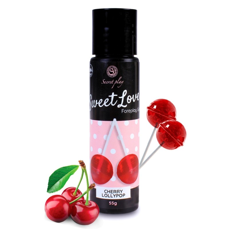 2 en 1 Gel de massage et lubrifiant cerise 100% comestible 