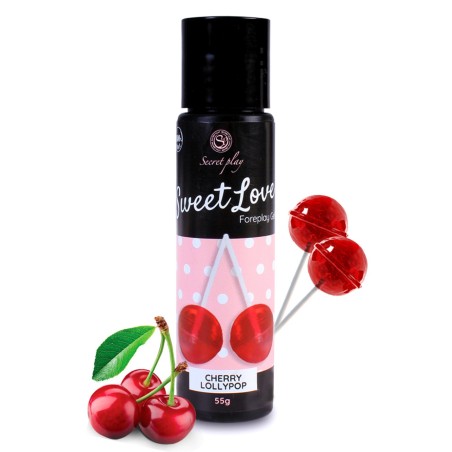 2 en 1 Gel de massage et lubrifiant cerise 100% comestible 