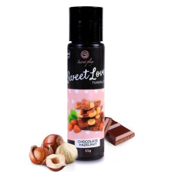 2 en 1 Gel de massage et lubrifiant chocolat noisette 100% comestible 