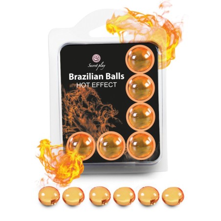 Boules de massage Brésiliennes effet chaleur x6 