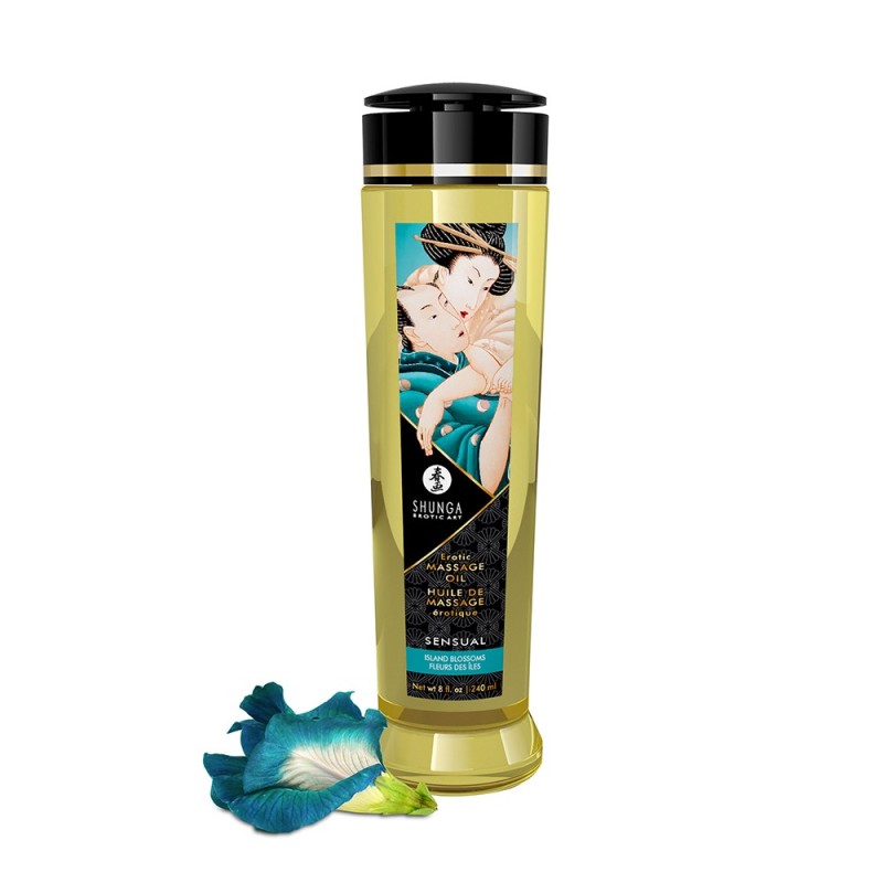 Huile de massage Sensual fleurs des îles aphrodisiaque 240ml 