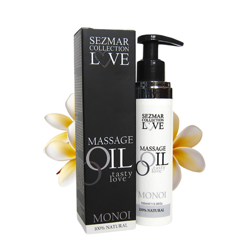 Huile de massage comestible 100% naturelle monoï 100ml 