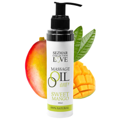 Huile de massage comestible mangue 100ml 100% naturelle 