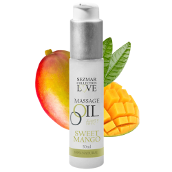 Huile de massage comestible mangue 50ml 