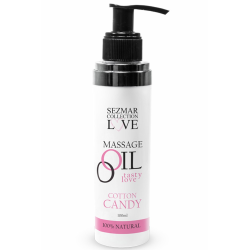 Huile de massage comestible Barbe à papa 100ml 100% naturelle  