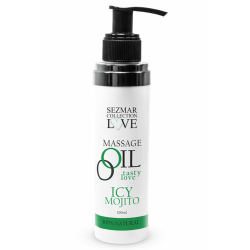 Huile de massage comestible mojito menthe 100ml 100% naturelle 