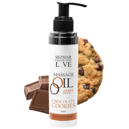 Huile de massage comestible cookie chocolat 100ml 100% naturelle 