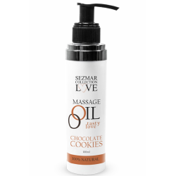 Huile de massage comestible cookie chocolat 100ml 100% naturelle 