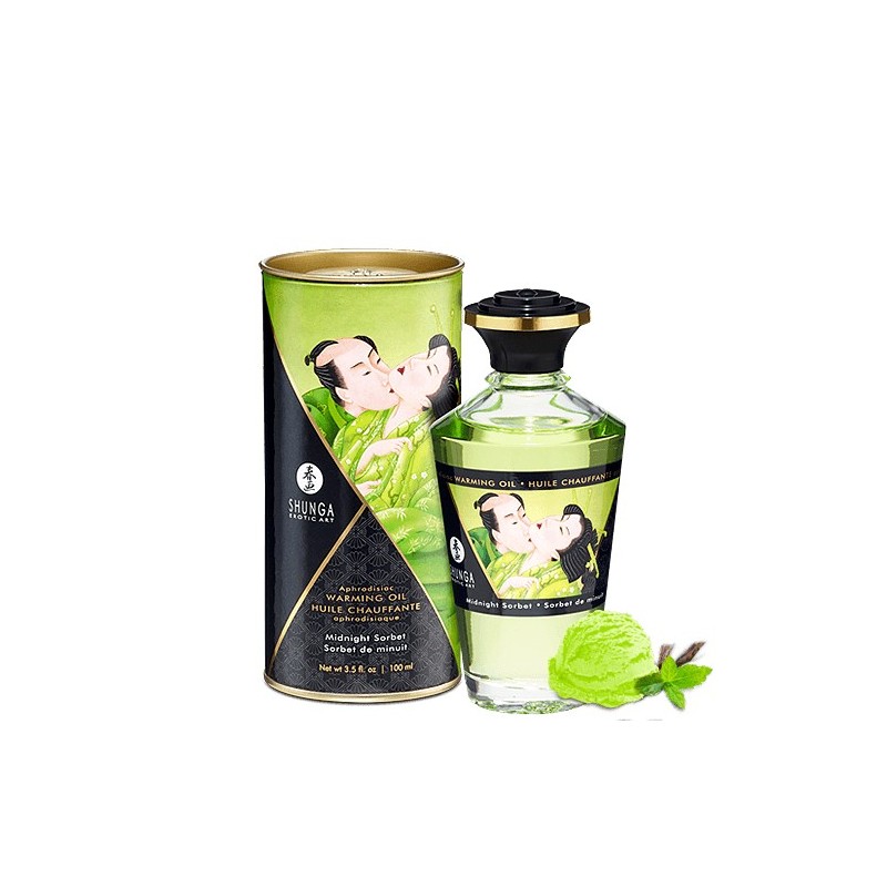 Huile chauffante sorbet de minuit melon comestible 100ml 