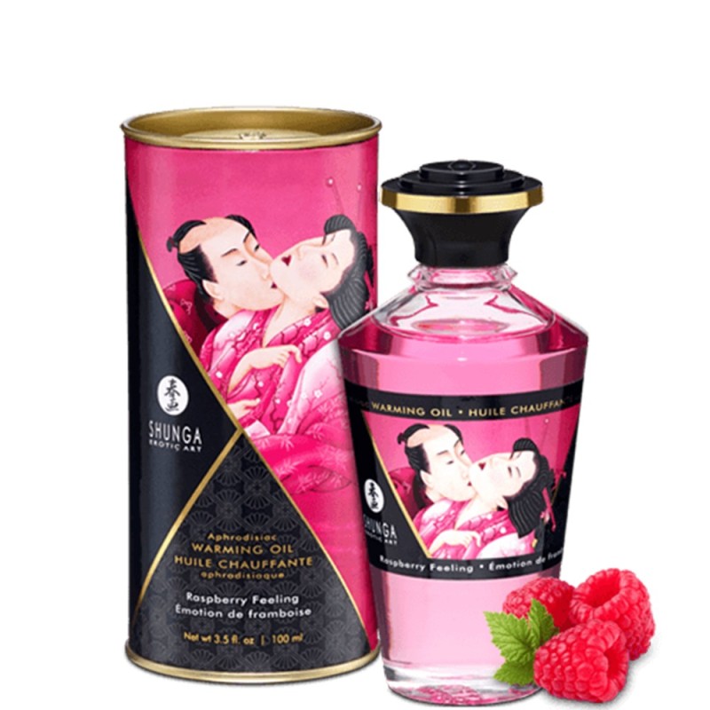 Huile chauffante framboise comestible 100ml 