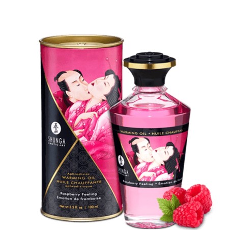 Huile chauffante framboise comestible 100ml 