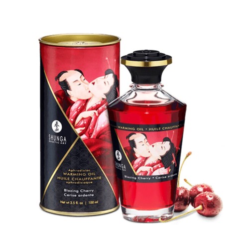 Huile chauffante cerise comestible 100ml 