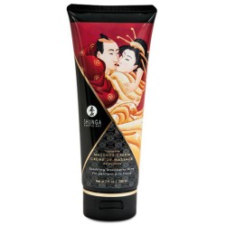 Crème hydratante de massage fraise vin pétillant 200ml 
