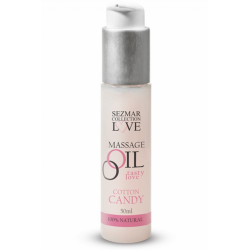 Huile de massage comestible Barbe à papa 50ml 