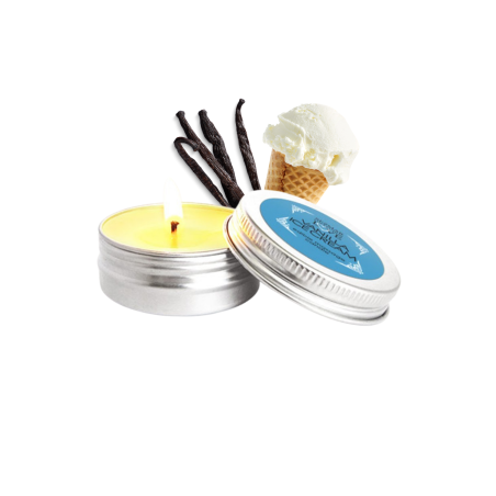 Mini Bougie de massage glace vanille 30ml 100% naturelle 