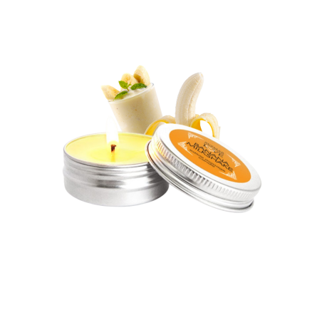 Mini Bougie de massage milshake banane 30ml 100% naturelle 