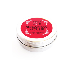Mini Bougie de massage mousse de fraise 30ml 100% naturelle 