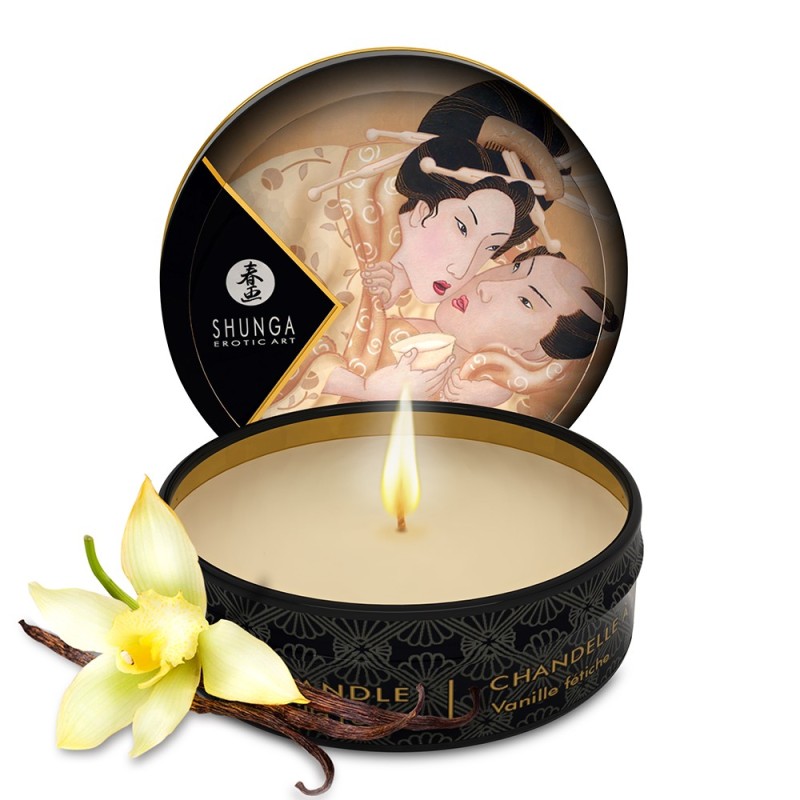Mini bougie de massage vanille 30ml 