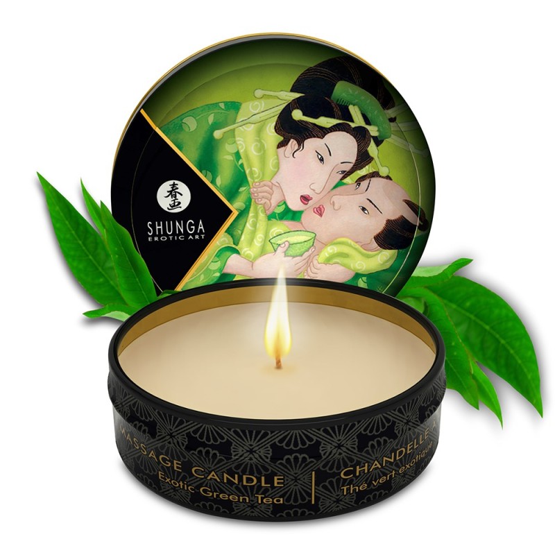 Mini bougie de massage thé vert 30ml 