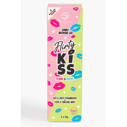 Gels pour Sexe Oral Fraise  Menthe  Flirty Kiss 2×8 gr Secret Play