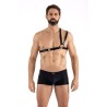 Harnais homme simili cuir double lanières sur épaule 