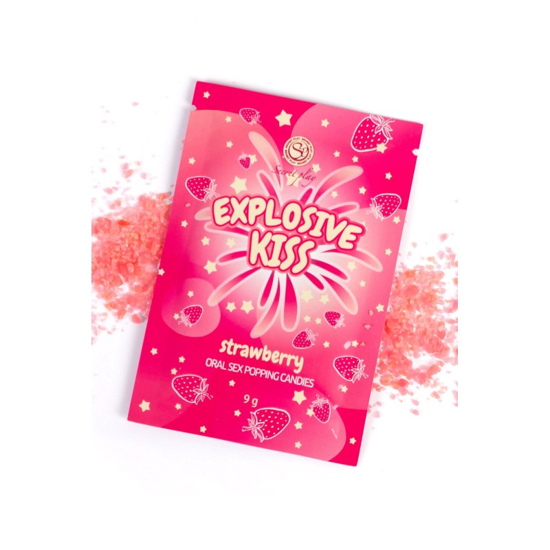 Bonbons pétillants à la fraise spécial sexe oral 