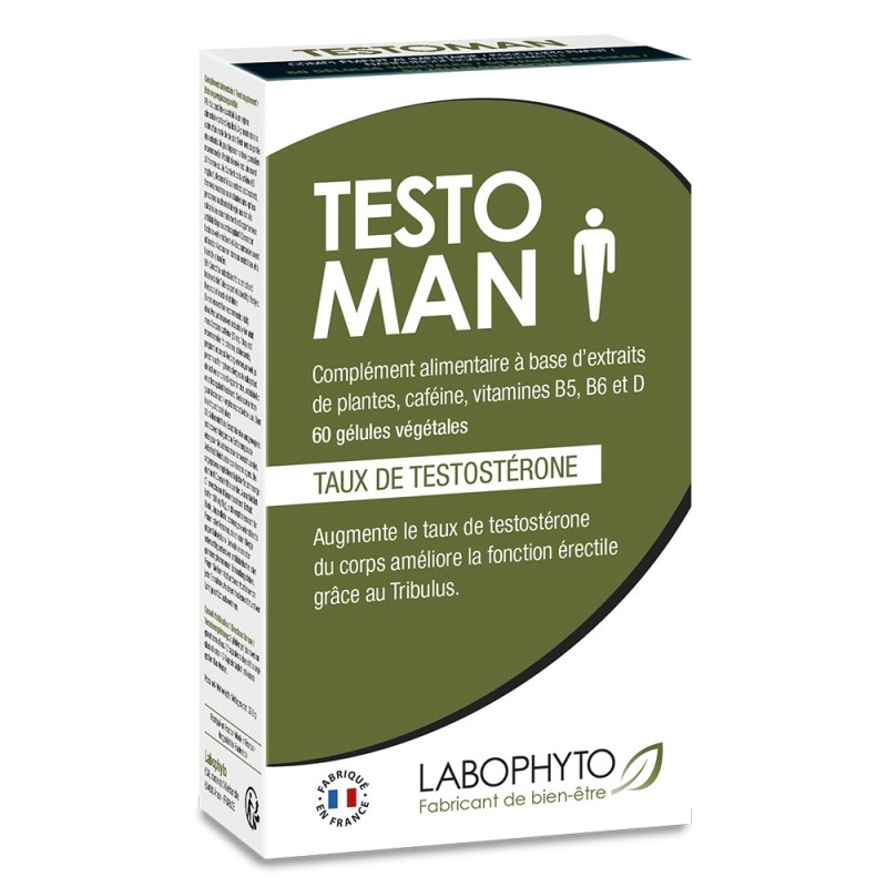 Testoman augmentation taux testostérone 60 gélules 