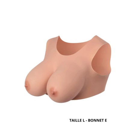 Buste seins réaliste couleur peau claire Taille L Bonnet E 