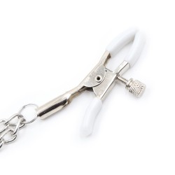 Pinces à seins réglables avec double chainettes 