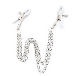 Pinces à seins réglables avec double chainettes 