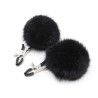 Pinces à seins avec pompoms noires 