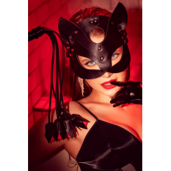 Masque félin en faux cuir - Mapalé