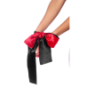 Accessoire coquin en satin réversible noir  rouge 