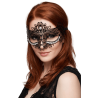 Masque vénitien Ornella rigide noir avec strass