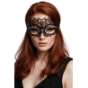 Masque vénitien Giulia rigide noir avec strass
