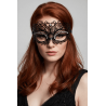 Masque vénitien Giulia rigide noir avec strass