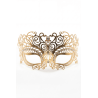 Masque vénitien Giulia rigide doré avec strass